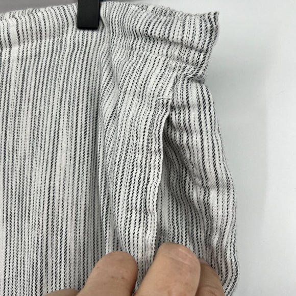 J JILL size 16 LINEN STRETCH Zinc Multi Striped Linen Blend Pants - Picture 3 of 9